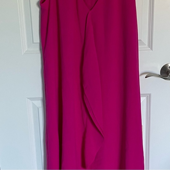 New! Adrianna Papell Sleeveless High-Low Dress in Bright Pink nwt 29578 - Picture 6 of 16